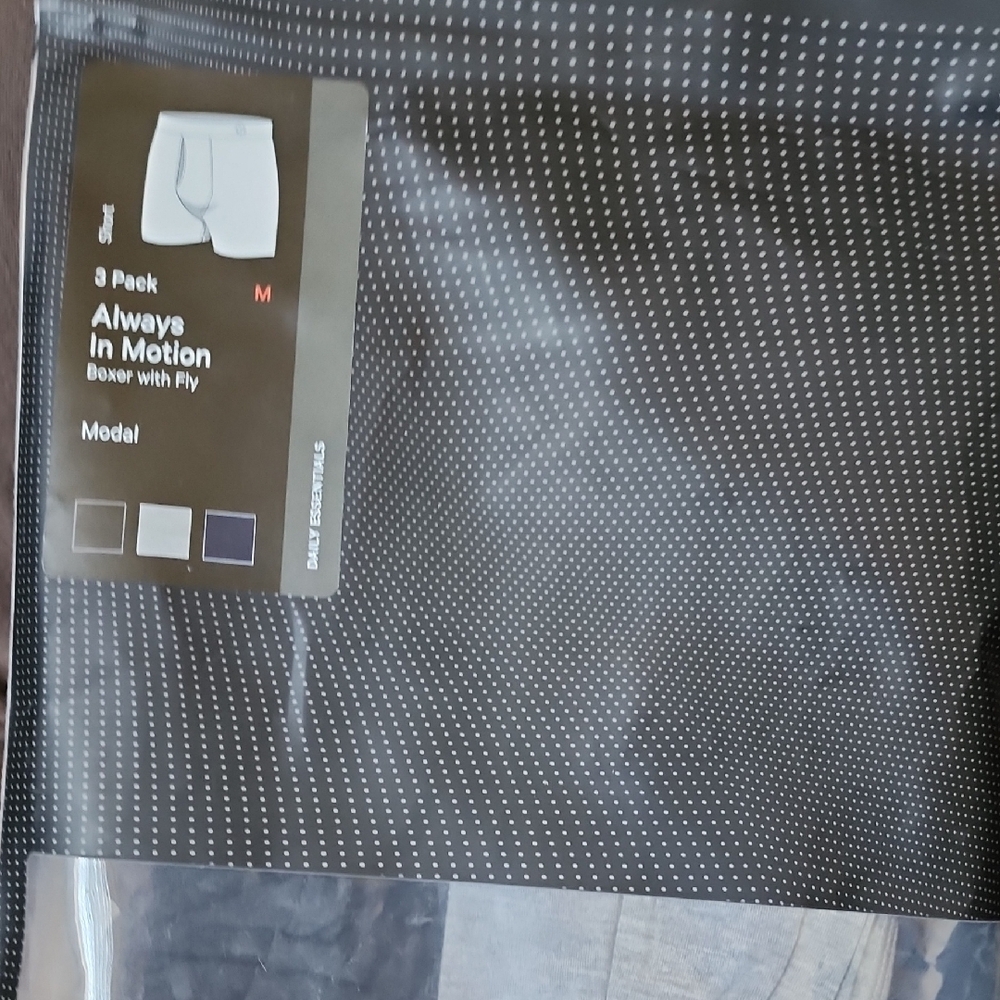 Box Essentials Always In Motion Boxer with Fly 3 Pack - Medium